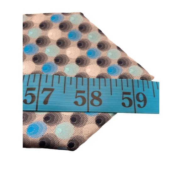 Mens Hagger Tie Polyester Sharp Multicolor Pink Blue Black Dots 59.5"L x 3.5"W - Picture 8 of 9